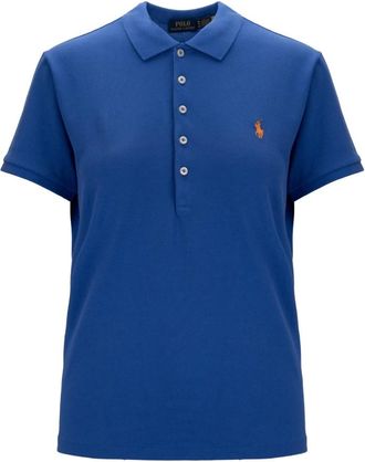 Ralph Lauren Polo Shirt - Dames - Polos - Blauw - XL - Katoen - Tops