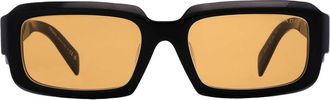 Prada Yellow Rectangular Mens Sunglasses PR 27ZSF 16K70A 55