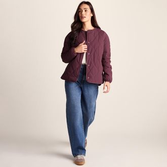 TOG24 Cleadon Womens Shower Resistant Lightweight Insulated Jacket - Black Raspberry - Pink - Size 18 UK