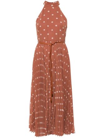 Zimmermann Abito midi Sunray con cintura - Toni neutri