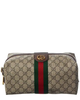 Gucci Ophidia Gg Supreme Canvas & Leather Toiletry Case