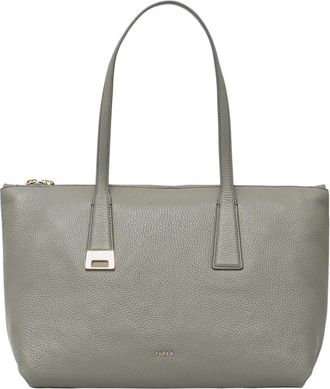 Furla Olivia M Tote - Dames - Shoppers - Groen - ONE Size - Leer - Tassen