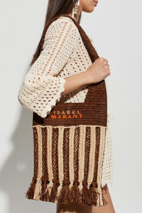 Isabel Marant Shoulder Bag Praia Small, Womens, Brown