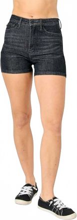 Judy Blue High Rise Tummy Control Shorts In Black