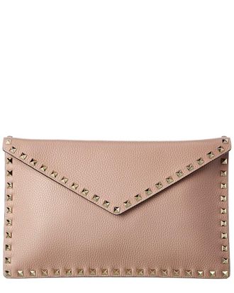 Valentino Rockstud Grainy Leather Pouch
