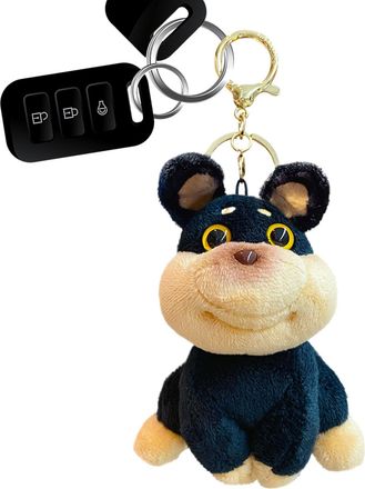 Generic Bee Dog Stuffed Keychain | Cute Bee Stung Dog Pendant Plush Keychain - Animal Lovers Novelty Phone Case Tote Bag Shoulder Bag Soft Doll Charm for Trav