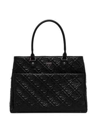 Guess Co quilted embossed tote bag - Black