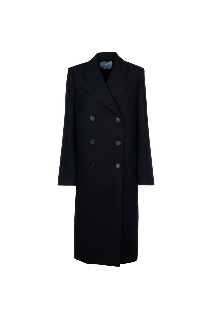 コート Prada Black Wool Blend Coat Prada Black Wool Coat from $4,395.00 - on Stylight