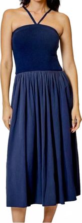 dh New York Aimee Midi Dress In Navy
