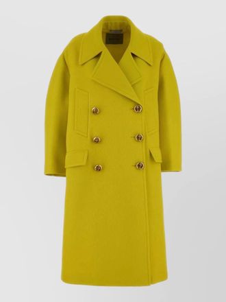 Balenciaga wool coat long length button detailing
