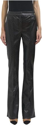 Elisabetta Franchi Pantaloni con Trama a Squame - - Trousers - Donna - Nero - M