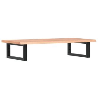 Berkfield Home Basin Shelf Wall Mounted Steel & Solid Wood Oak in Brown