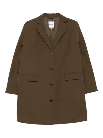 Aspesi button-front notched-lapel coat - Green