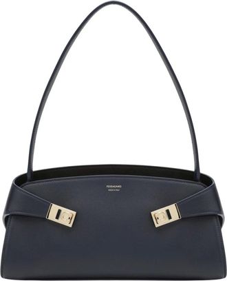 Ferragamo Bolso Hombro Hug East-West - Bags - Mujer - Azul - ONE SIZE