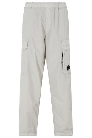 C.P. Company Gray Flatt Nylon Loose Cargo Lens Water-Repellent Pants