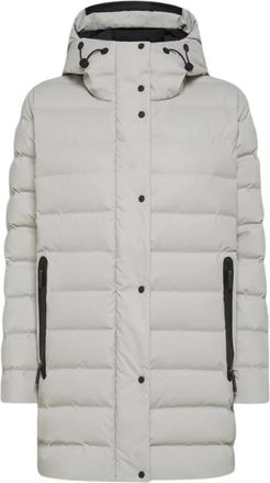 Roberto Ricci Design Gewatteerde Tubulaire Jas met rits - Dames - Parka Jassen - Wit - L - Jassen