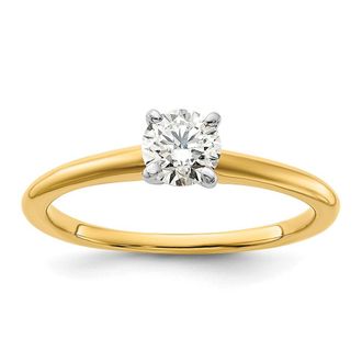 Diamond2Deal 14k Gold Lab Grown Diamond Engagement Ring 1/2Ct Clarity- VS Color- G-H