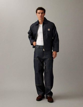 Carhartt Work in Progress OG - Jeans ampi rigidi con rinforzi sulle ginocchia lavaggio blu scuro