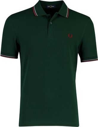 Fred Perry Poloshirt Fred Perry donkergroen korte mouw normale fit