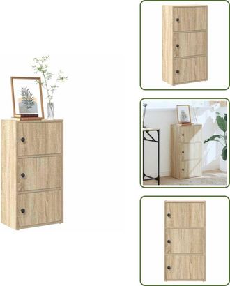 vidaXL The Living Store Libreria Rovere Sonoma 40x24x77 cm in Legno Multistrato - Libreria multistrato