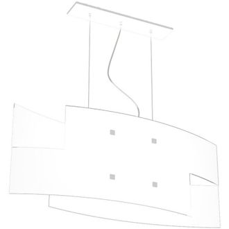 Top-Light Sospensione Moderna Tetris Metallo Bianco Vetro 2 Luci E27