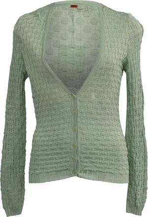 Missoni Buttoned Cardigan in Green Rayon
