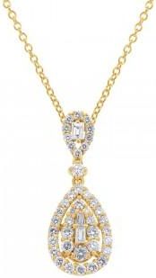 Allurez 0.78ct 18k Yellow Gold Diamond Pendant Necklace