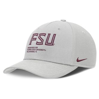 Nike Florida State On-Field Primetime Rise Nike Mens College Adjustable Hat in Grey | NC960BBFTN-9G9