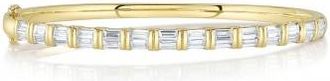 Allurez Baguette Diamond Bangle Bracelet 14K Yellow Gold (2.34ct)