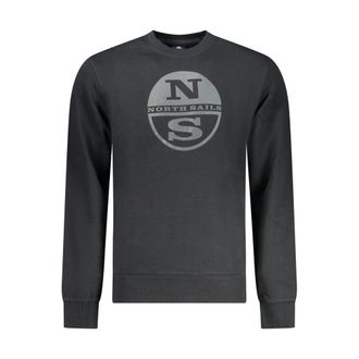 North Sails Black Cotton Men Mens Sweatshirt