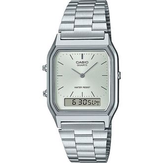 Casio Vintage Analog/Digital Bracelet Watch, 38.8mm &times; 29.8mm in Silver at Nordstrom