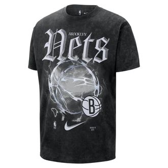 Nike Brooklyn Nets Courtside Halloween Nike Mens NBA Max90 T-Shirt in Black | IF3076-010