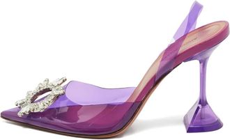 Amina Muaddi Pumps Begum con decorazione - Viola
