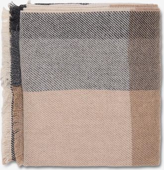 Brunello Cucinelli Karierter Schal aus Wolle und Kaschmir