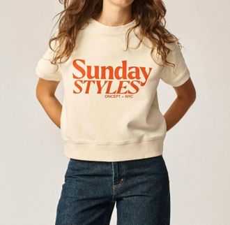 Oncept Maud Sunday Styles Sweatshirt In Buttercream