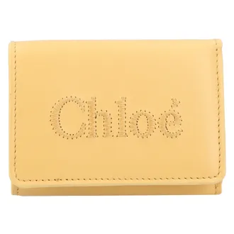 Chlo&eacute; Chlo&eacute; Womens Tri-Fold Wallet Sense Yellow Leather - One Size