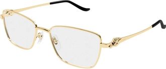 Cartier Ct 0600O Brillen - Dames - Brillen - Geel - 55 MM - Accessoires