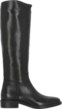 Julie Dee Stivali Al Ginocchio in Pelle Mw062 - - Shoes - Donna - Nero - 39 EU
