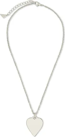 Sterling Forever Rita Polished Heart Statement Necklace in Silver at Nordstrom