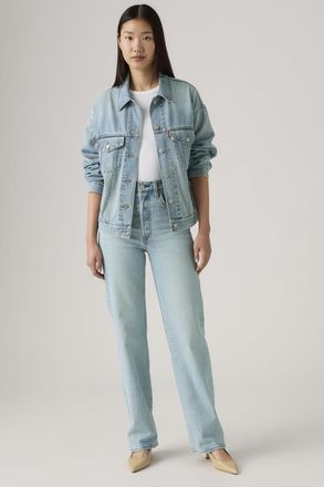 Levi's Vaqueros de largo completo Ribcage - Mujer - 24X30 - Azul / Blasted Stone Clean Psk