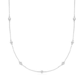 Ross-Simons Moissanite Station Necklace in Sterling Silver