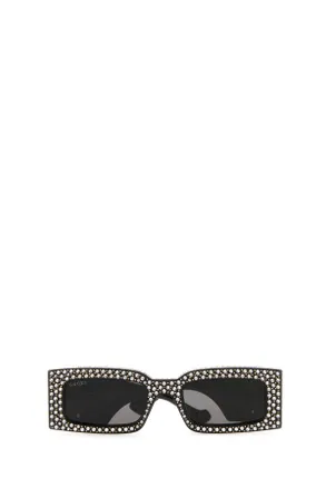 Gucci Womens Embellished Acetate Sunglasses Blackblackcrygrey Exterior: Occhiali Da Sole
