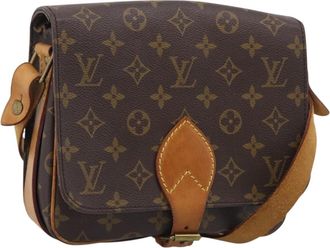 Louis Vuitton Cartouchiere Monogram Canvas Brown Canvas Handbag (Pre-Owned)