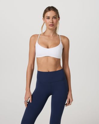 Vuori Clothing AllTheFeels Strappy Back Bra | White | XS, Size Extra Small