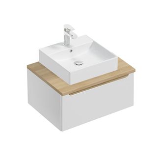 Petits Meubles Mueble lavabo 1 caj&oacute;n estratificado Blanco