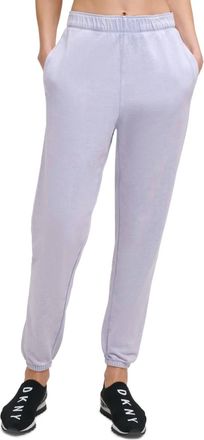 DKNY Activewear Cotton Jogger Pants In Pale Blue