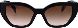 Prada Stijlvolle zonnebril voor zonnige dagen - Dames - Zonnebrillen - Zwart - 53 MM - Accessoires