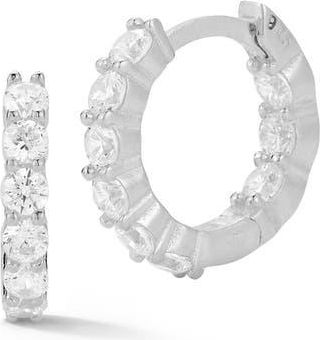 Glaze Jewelry Cubic Zirconia Huggie Hoop Earrings in Silver at Nordstrom Rack