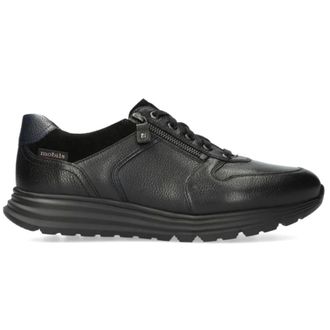 Mephisto Brayan Heren Sneaker - Zwart Leer - Brede Pasvorm - Heren - Sneakers - Zwart - 44 1/2 EU - Leer - Schoenen