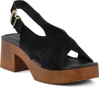 Seychelles Heart Of Gold Slingback Platform Sandal in Black at Nordstrom, Size 6.5